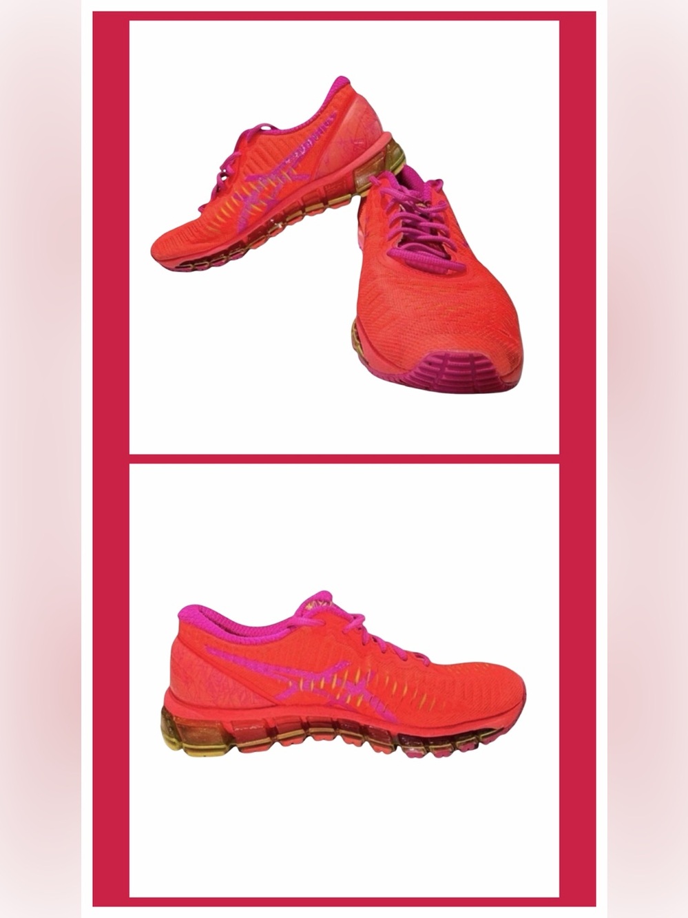ASICS GEL-Quantum 360 Women’s Size 9.5 Neon Coral Pink Running Sneakers